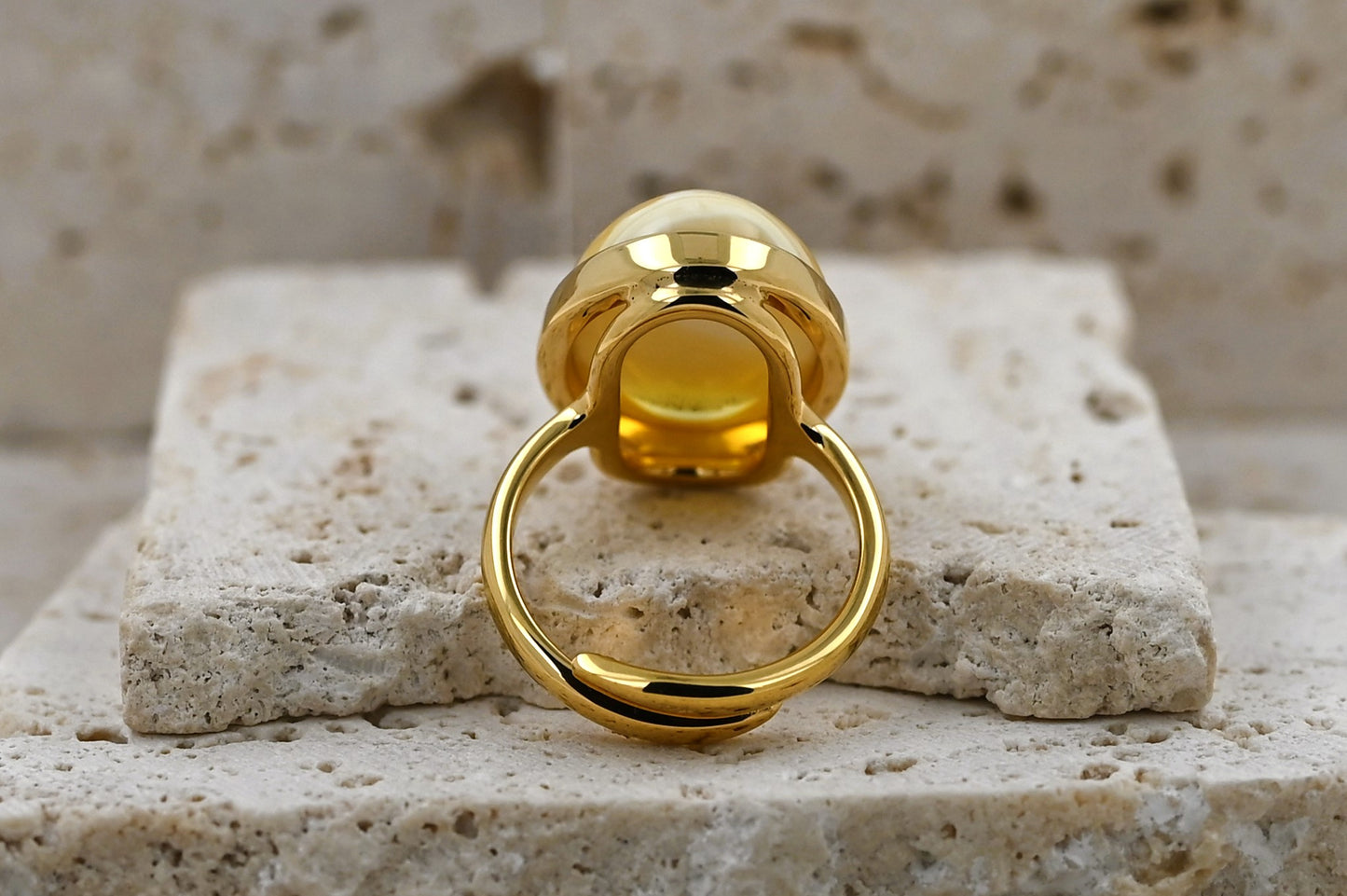 Unikatowym Pierścionek z Mlecznym Bursztynem Bałtyckim, Białe Mozaiki, Pozłacane Srebro 925