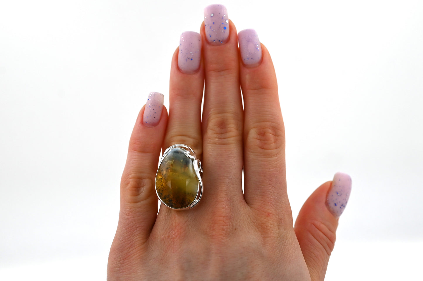 Unikatowy Pierścień z Bursztynem Bałtyckim, Srebro 925