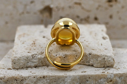 Unikatowym Pierścionek z Mlecznym Bursztynem Bałtyckim, Białe Mozaiki, Pozłacane Srebro 925