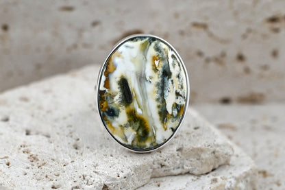 Autentyczny Unikatowy Biały Bursztyn Bałtycki, Srebro 925