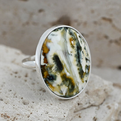 Autentyczny Unikatowy Biały Bursztyn Bałtycki, Srebro 925