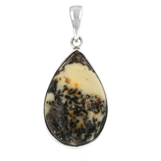 Unikatowy bursztyn bałtycki, Czarny Bursztyn, Biały Bursztyn, Srebro 925